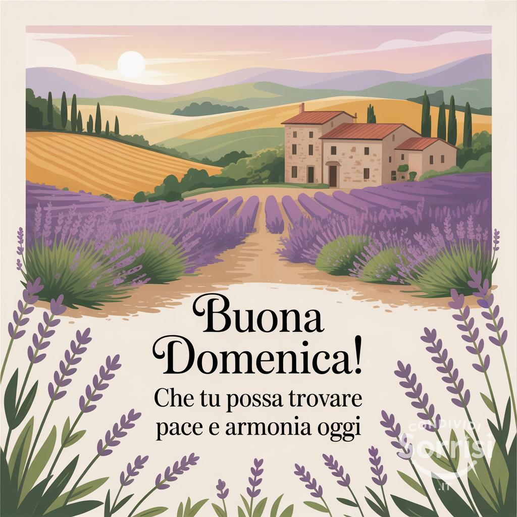 Buona domenica! Che tu possa trovare pace e armonia oggi