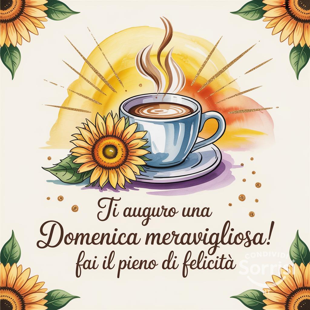 Ti auguro una domenica meravigliosa! Fai il pieno di felicità