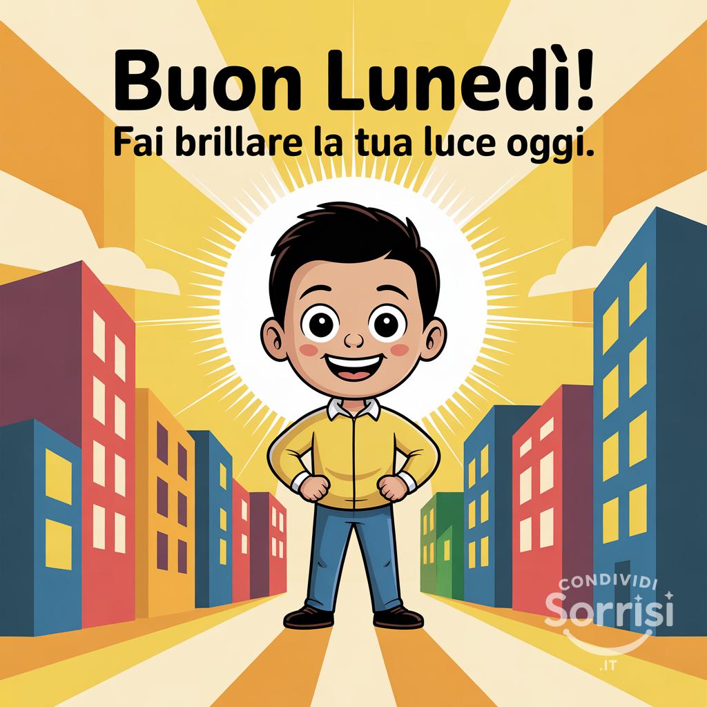 Buon lunedì! Fai brillare la tua luce oggi.
