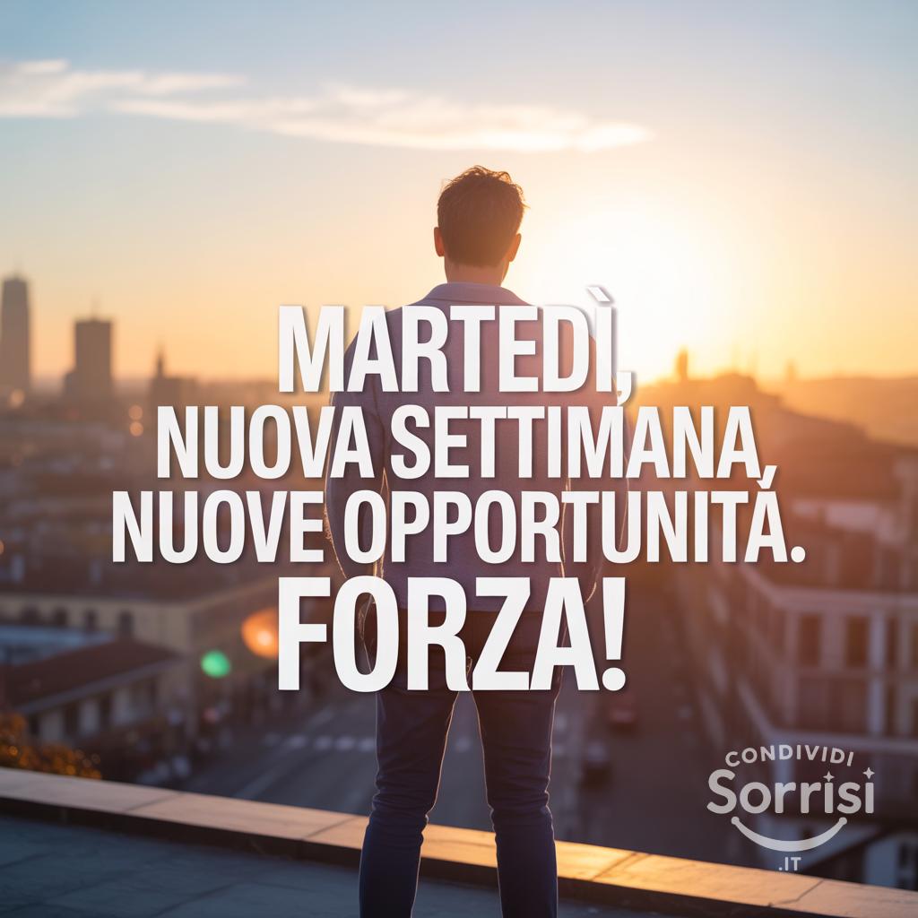 Martedì, nuova settimana, nuove opportunità. Forza!