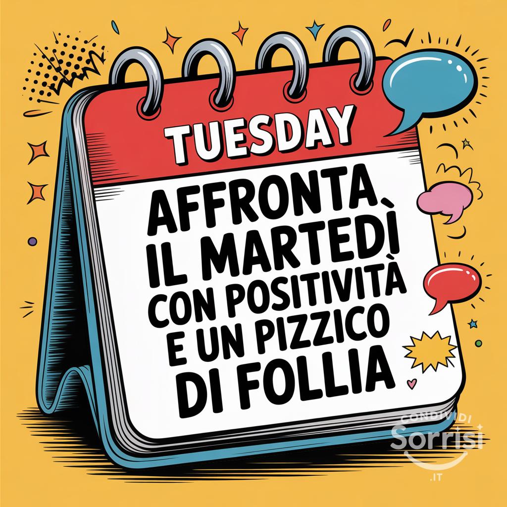 Affronta il martedì con positività e un pizzico di follia