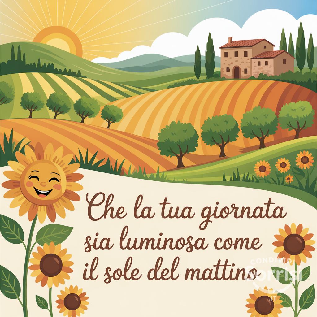Che la tua giornata sia luminosa come il sole del mattino