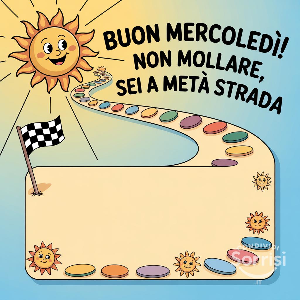 Buon mercoledì! Non mollare, sei a metà strada