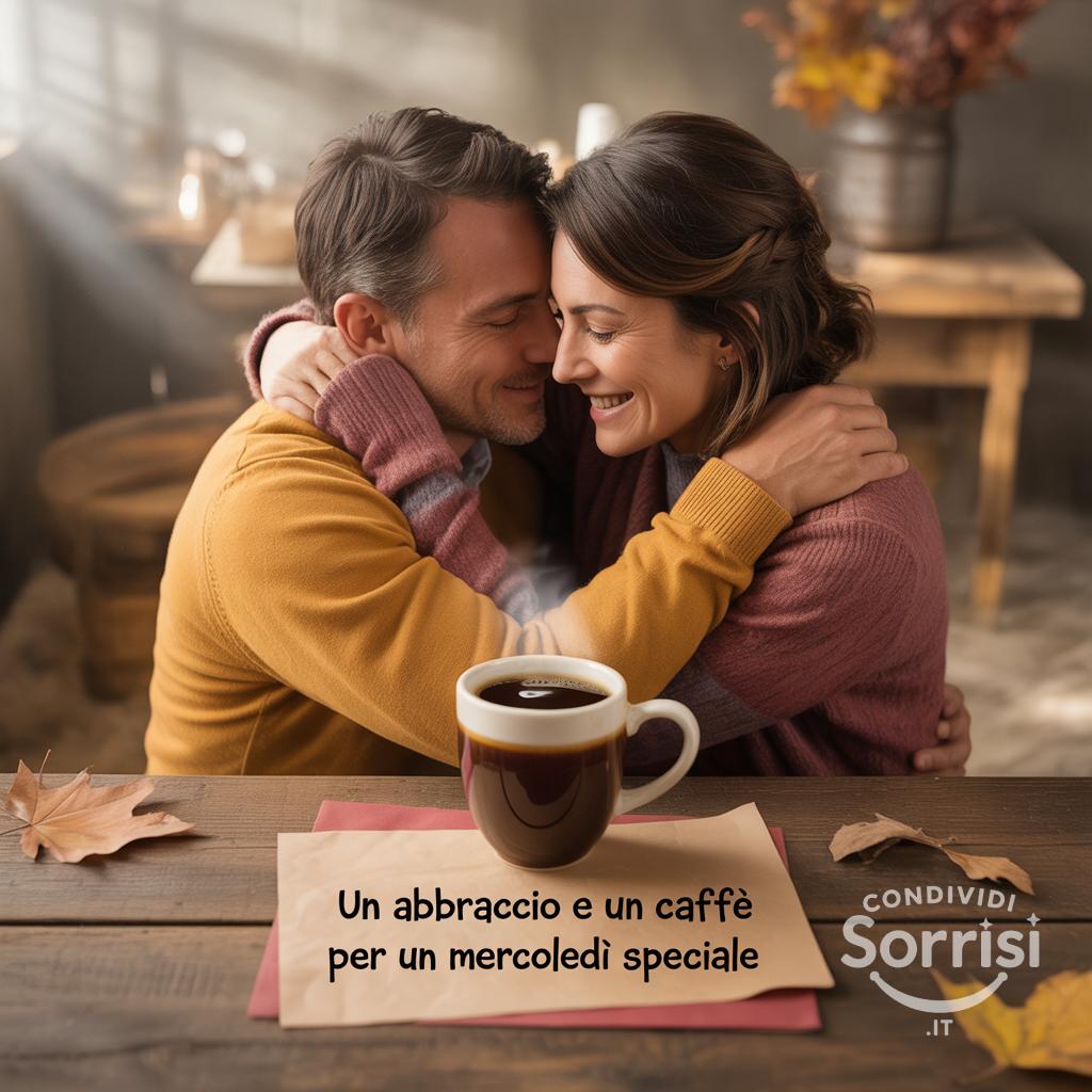 Un abbraccio e un caffè per un mercoledì speciale