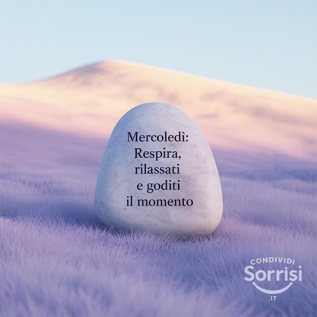 Mercoledì: respira, rilassati e goditi il momento