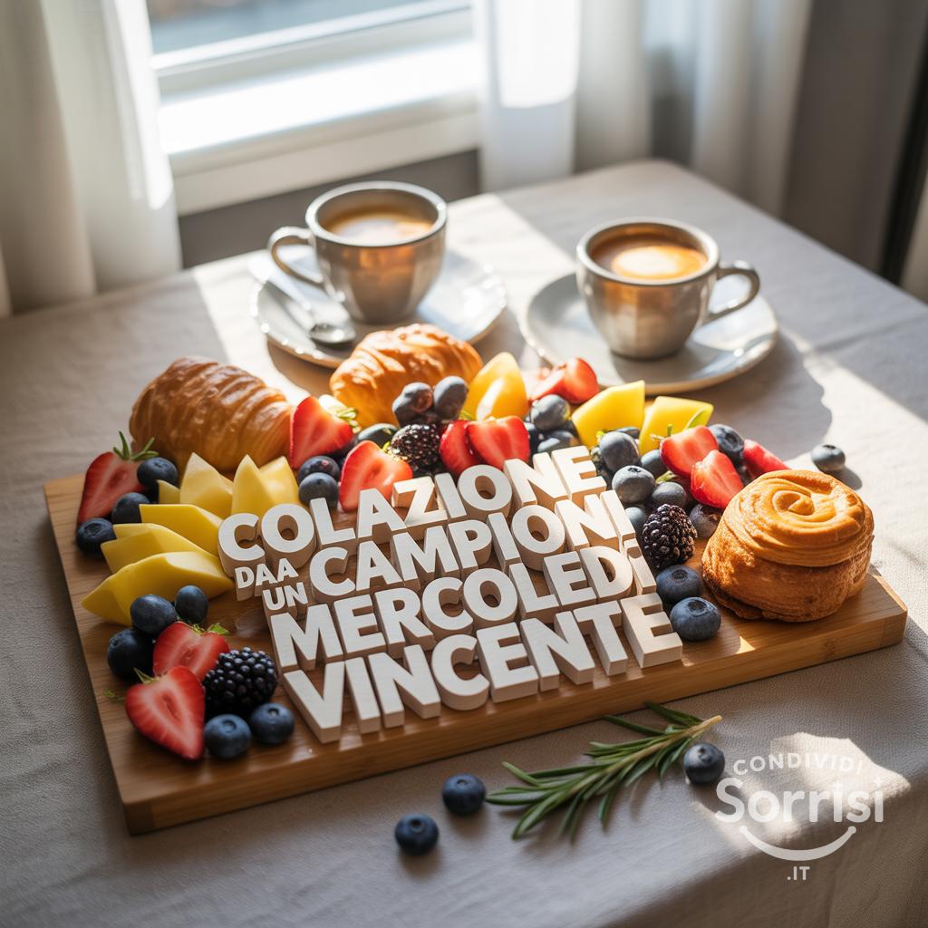 Colazione da campioni per un mercoledì vincente