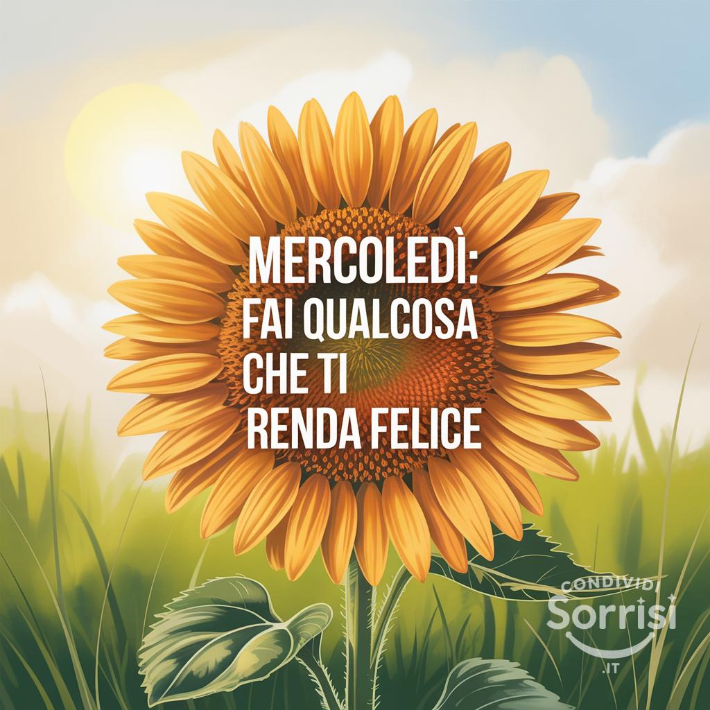 Mercoledì: fai qualcosa che ti renda felice