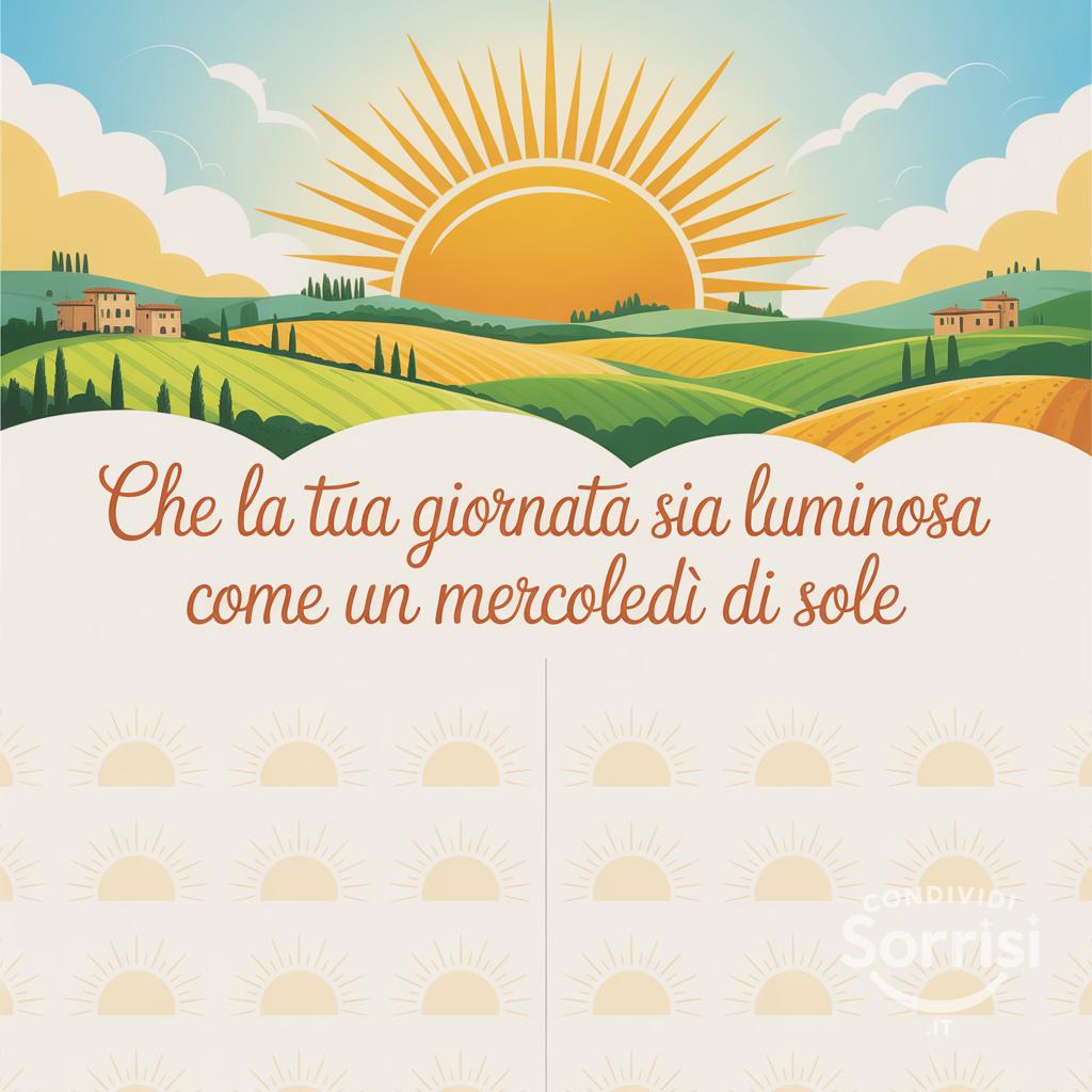 Che la tua giornata sia luminosa come un mercoledì di sole