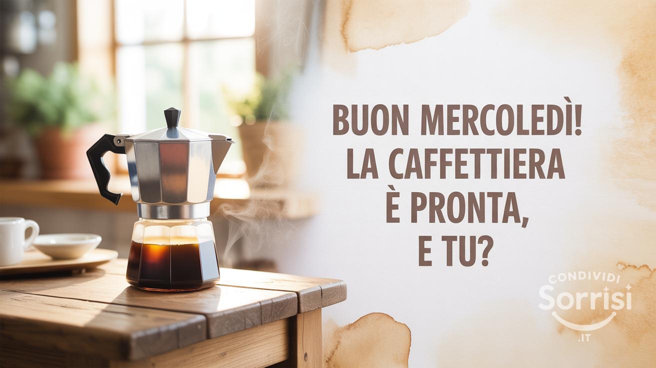 Buon mercoledì! La caffettiera è pronta, e tu?