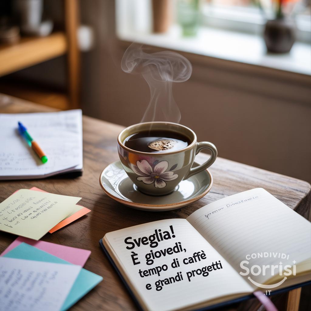 Sveglia! È giovedì, tempo di caffè e grandi progetti