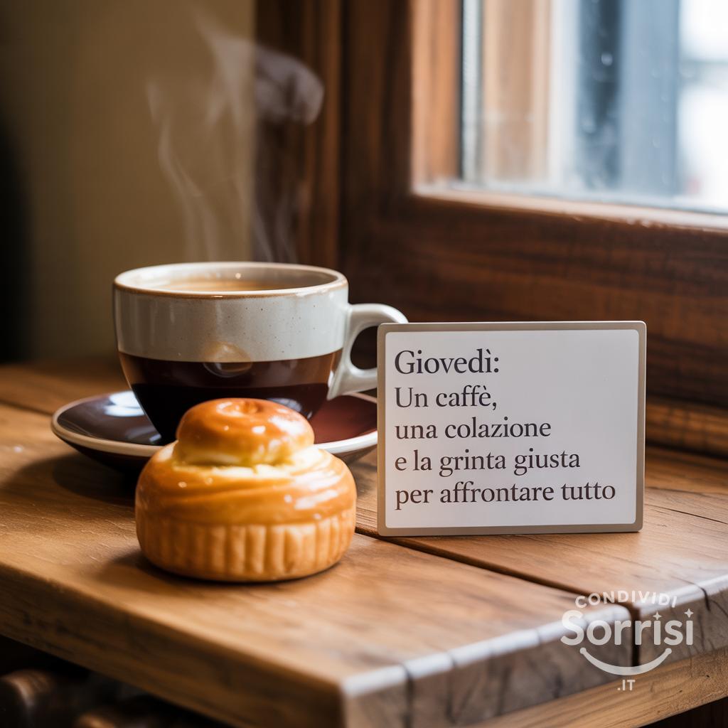 Giovedì: un caffè, una colazione e la grinta giusta per affrontare tutto