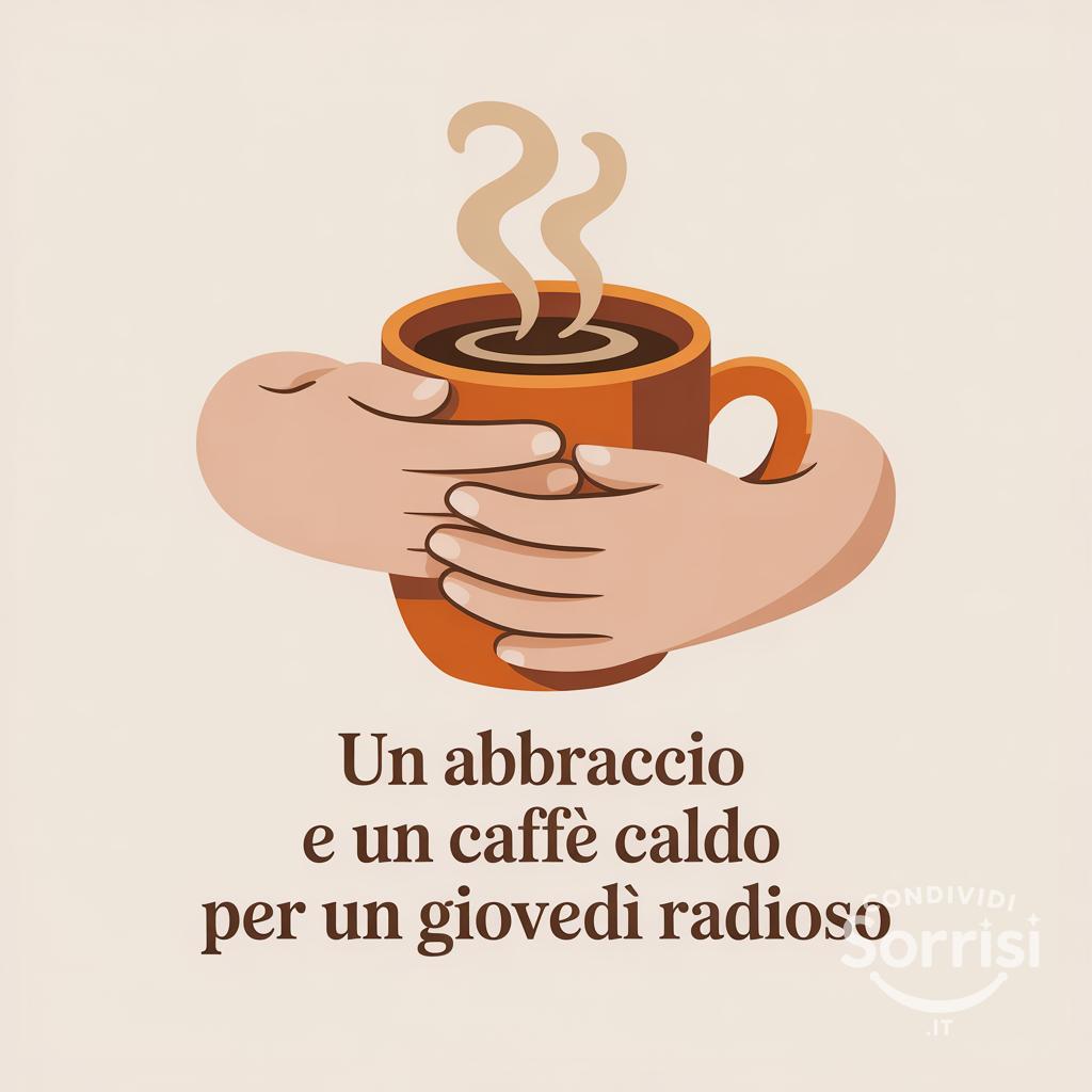 Un abbraccio e un caffè caldo per un giovedì radioso