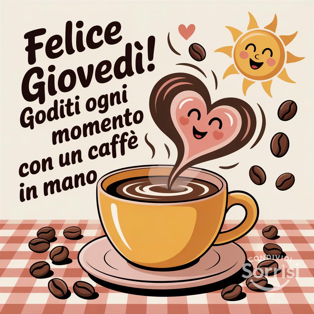 Felice giovedì! Goditi ogni momento con un caffè in mano
