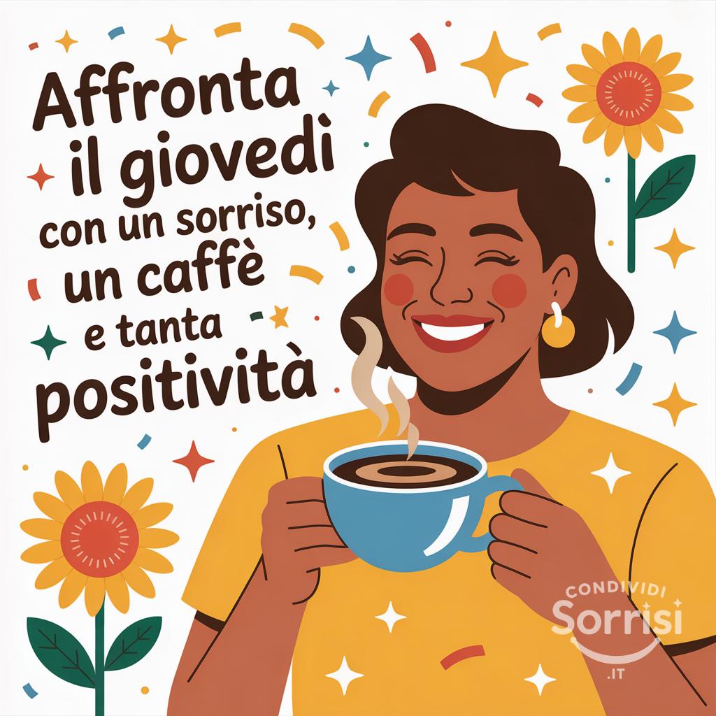 Affronta il giovedì con un sorriso, un caffè e tanta positività