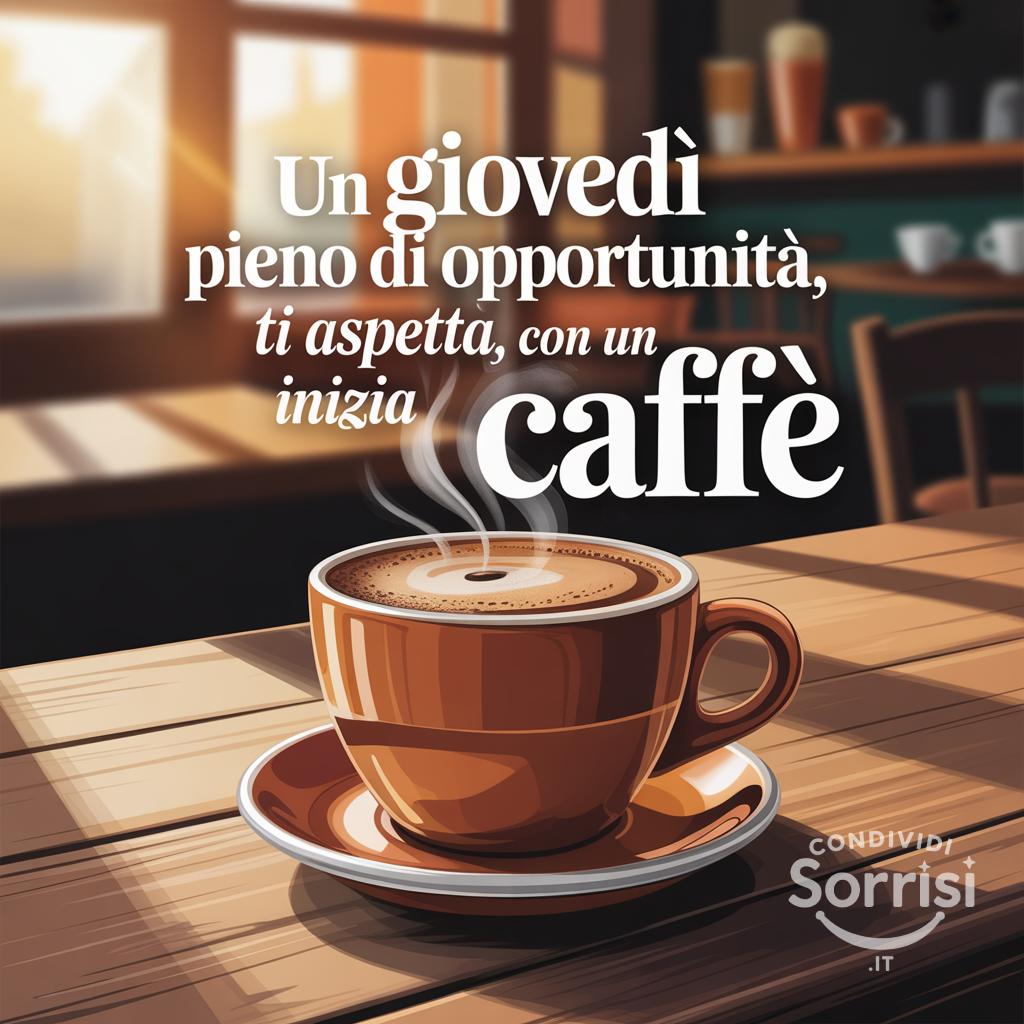Un giovedì pieno di opportunità ti aspetta, inizia con un caffè