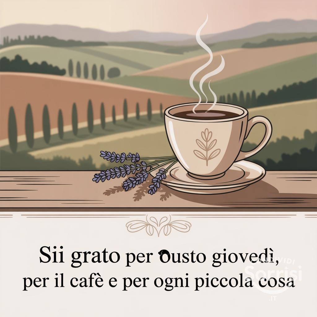 Sii grato per questo giovedì, per il caffè e per ogni piccola cosa
