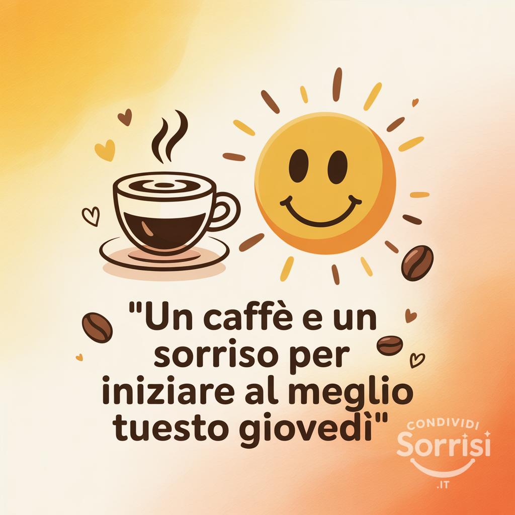 Un caffè e un sorriso per iniziare al meglio questo giovedì