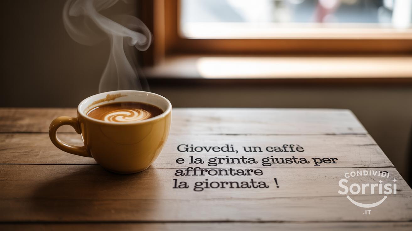 Giovedì, un caffè e la grinta giusta per affrontare la giornata!