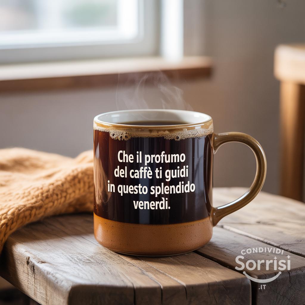 Che il profumo del caffè ti guidi in questo splendido venerdì