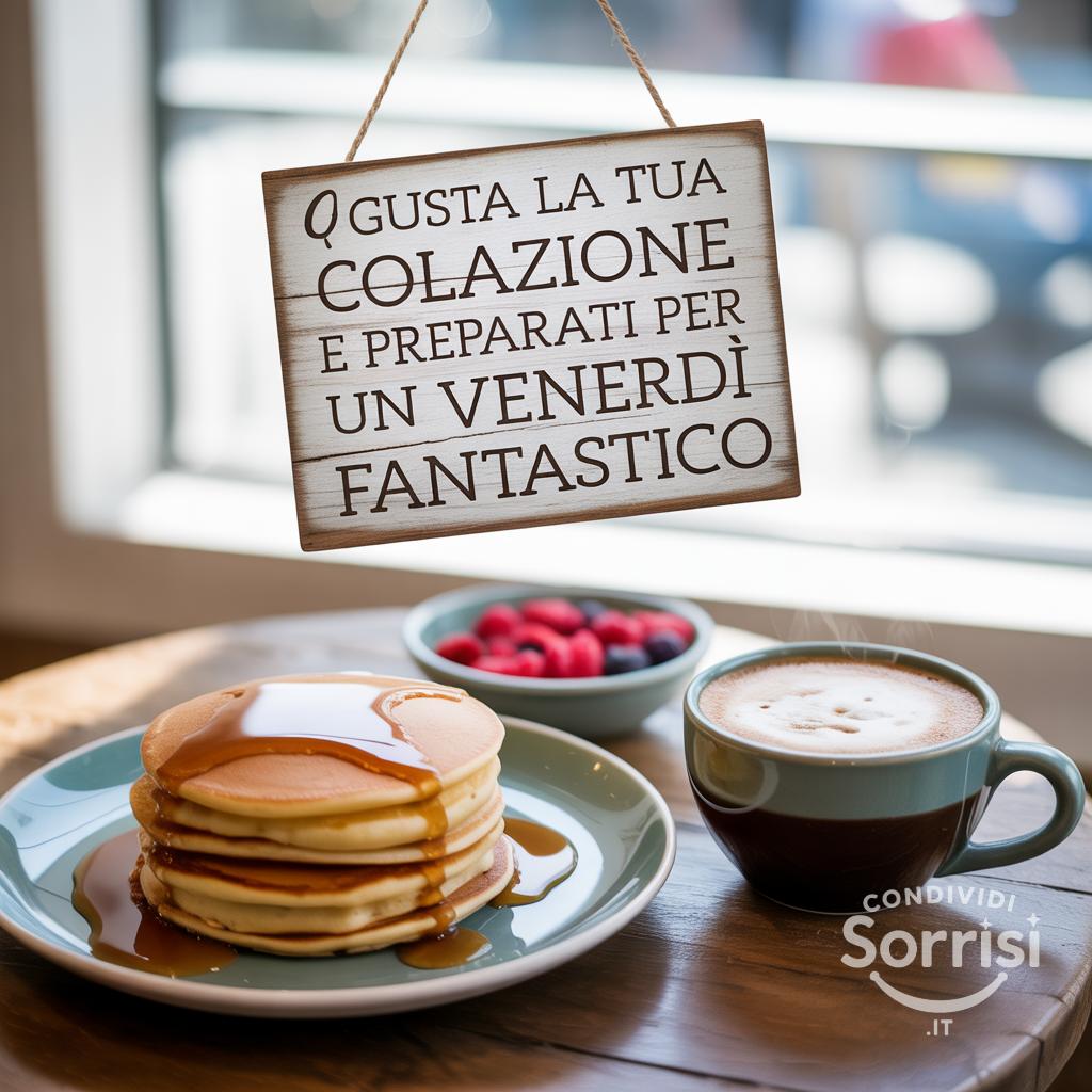 Gusta la tua colazione e preparati per un venerdì fantastico