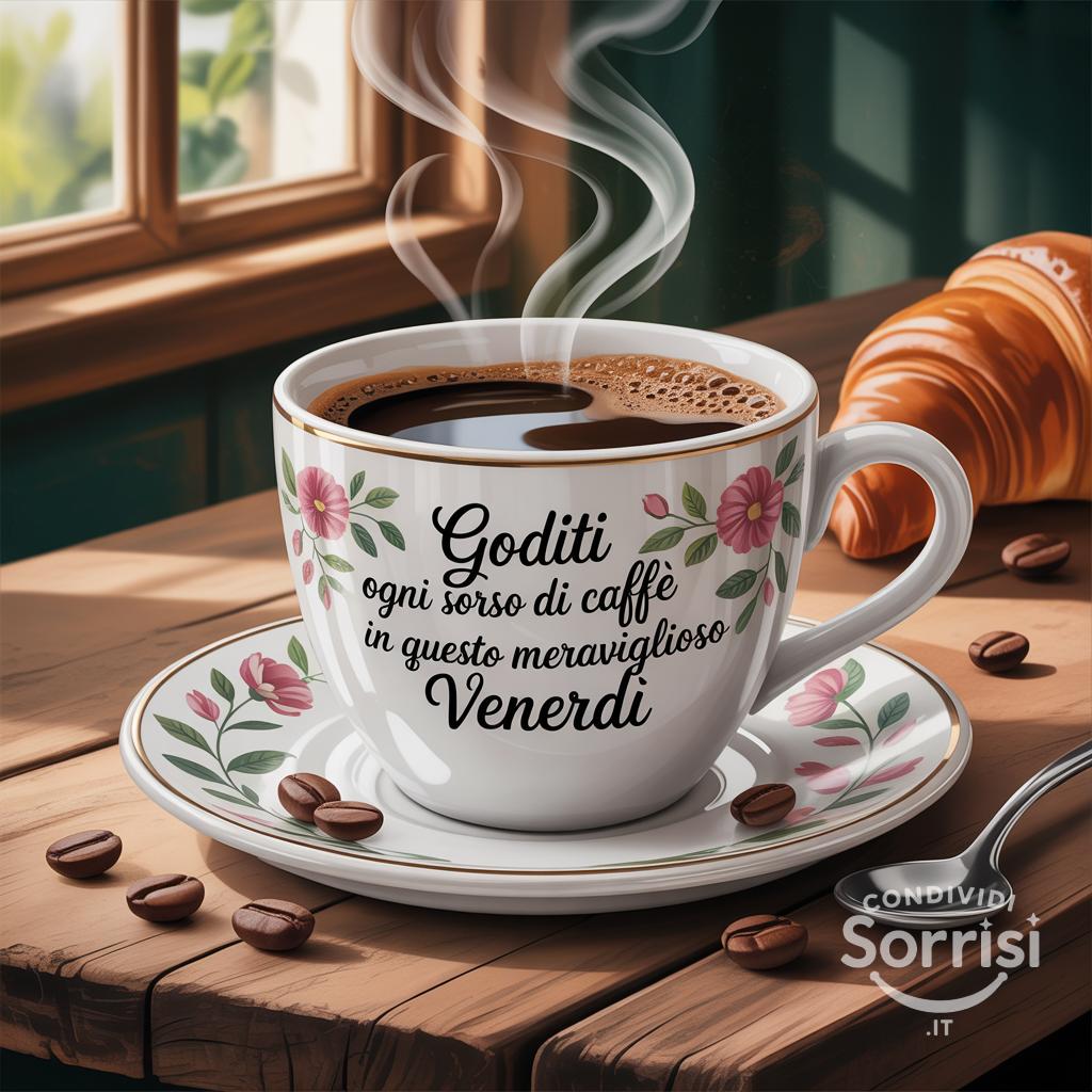 Goditi ogni sorso di caffè in questo meraviglioso venerdì