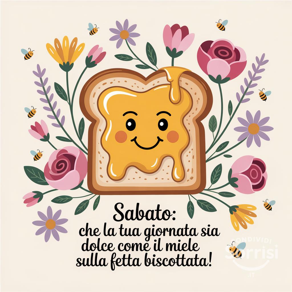 Sabato: che la tua giornata sia dolce come il miele sulla tua fetta biscottata!