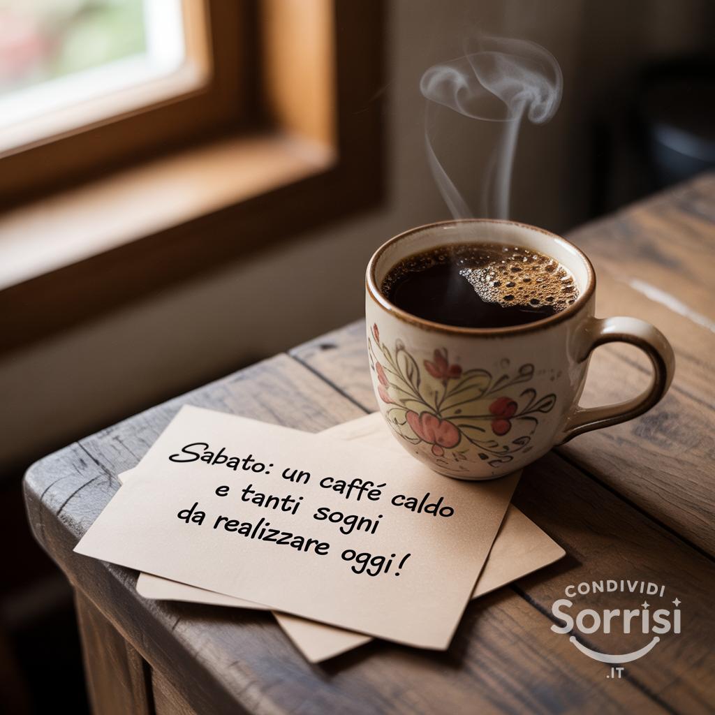Sabato: un caffè caldo e tanti sogni da realizzare oggi!