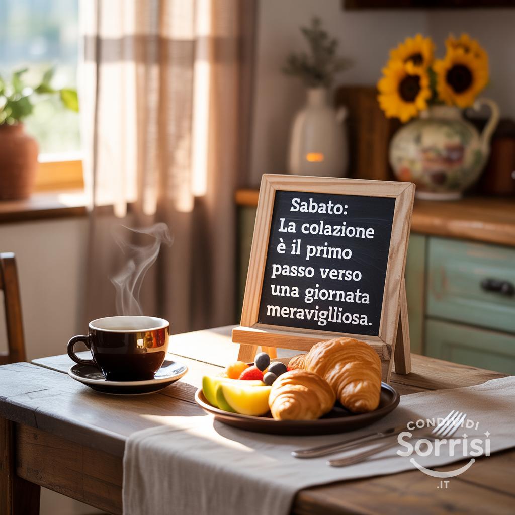 Sabato: la colazione è il primo passo verso una giornata meravigliosa.
