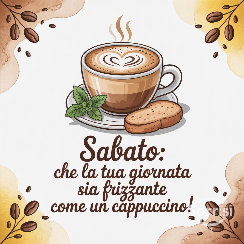 Sabato: che la tua giornata sia frizzante come un cappuccino!