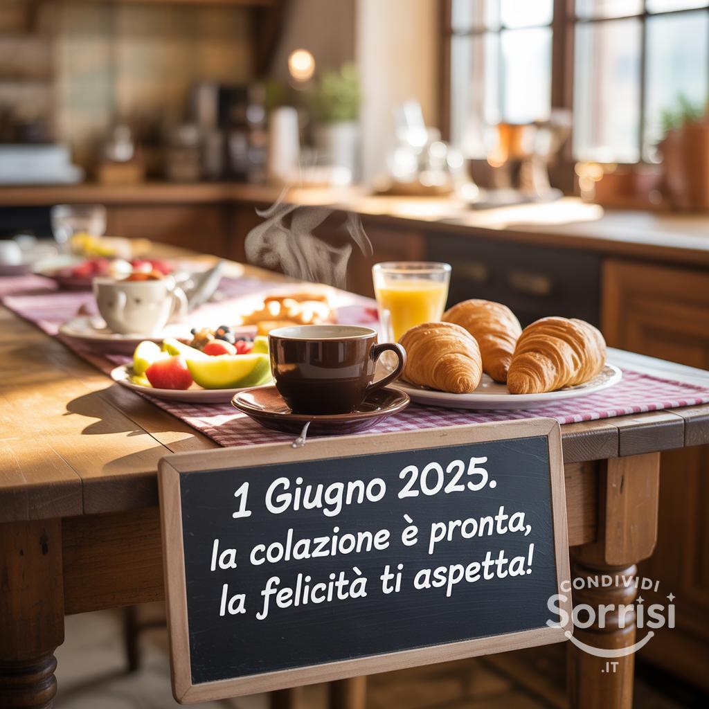 1 giugno 2025. La colazione è pronta, la felicità ti aspetta!