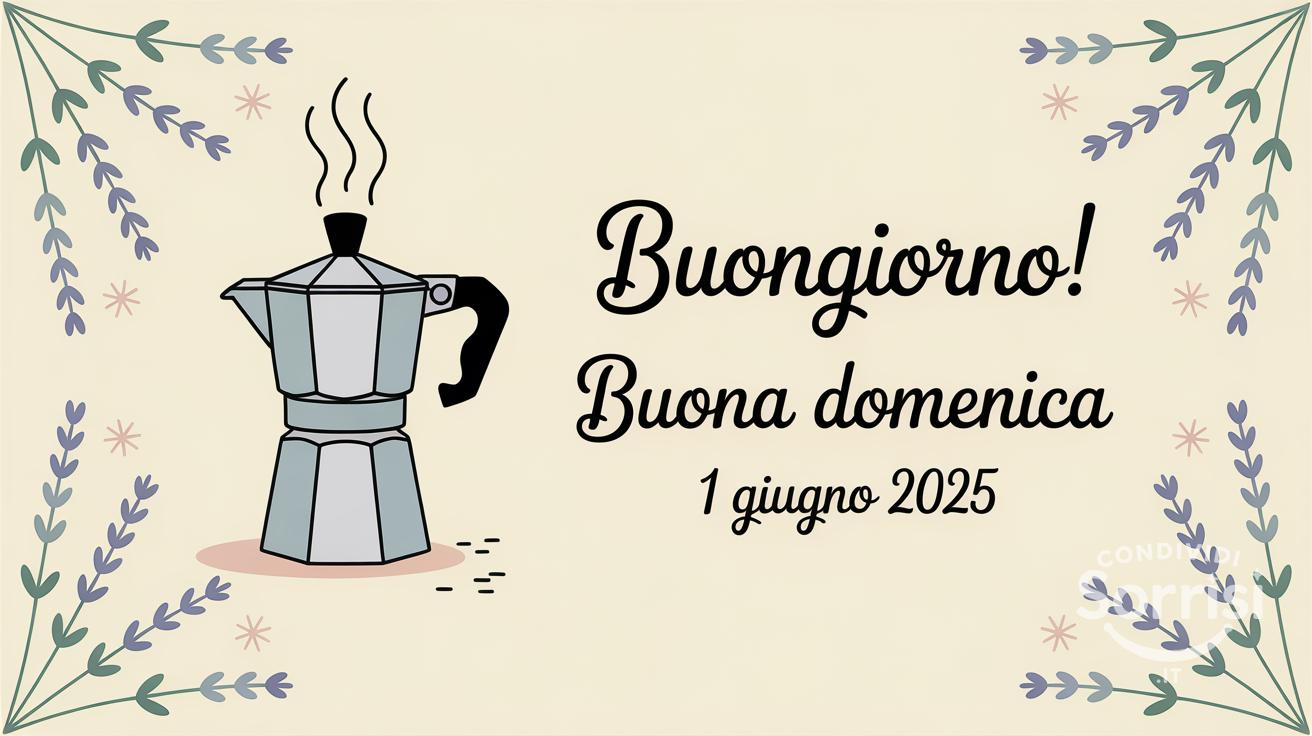 Bungiorno e buona Domenica 1 giugno 2025