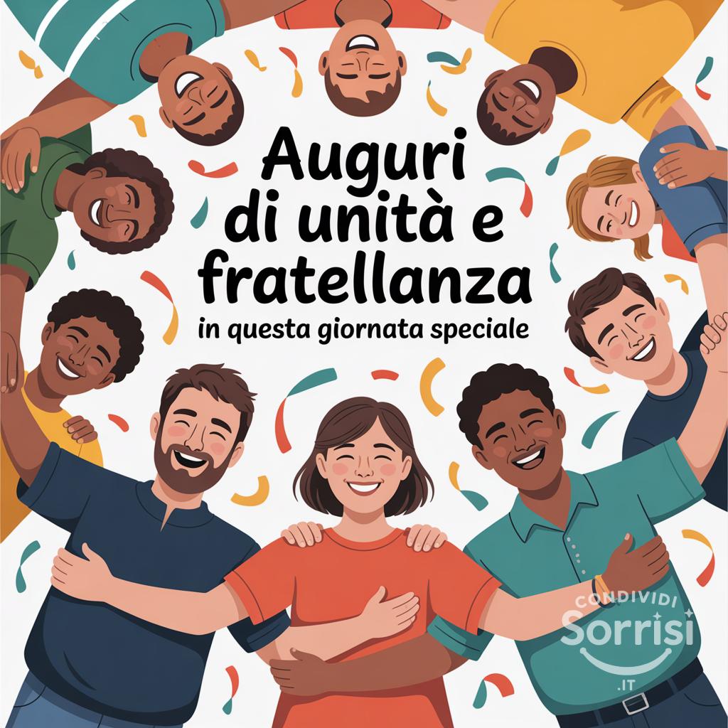 Auguri di unità e fratellanza in questa giornata speciale