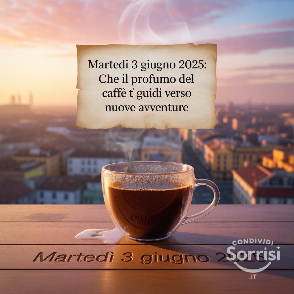 Martedì 3 Giugno 2025: Che il profumo del caffè ti guidi verso nuove avventure