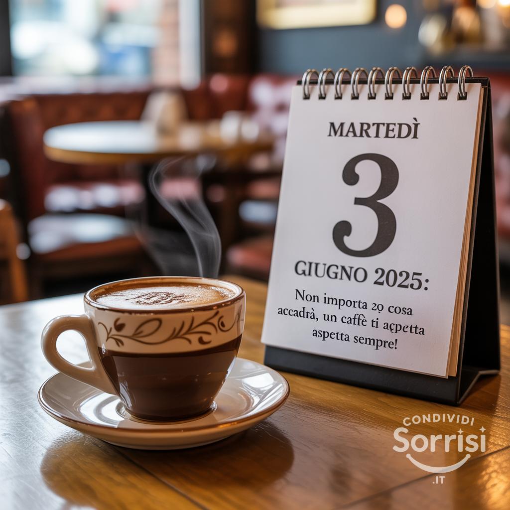 Martedì 3 Giugno 2025: Non importa cosa accadrà, un caffè ti aspetta sempre!