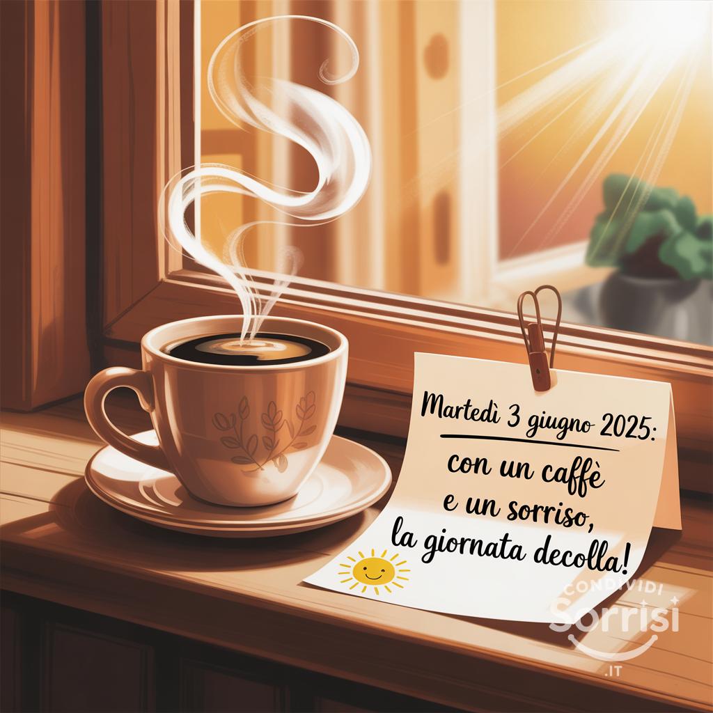 Martedì 3 Giugno 2025: Con un caffè e un sorriso, la giornata decolla!