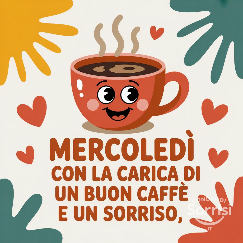 Mercoledì con la carica di un buon caffè e un sorriso