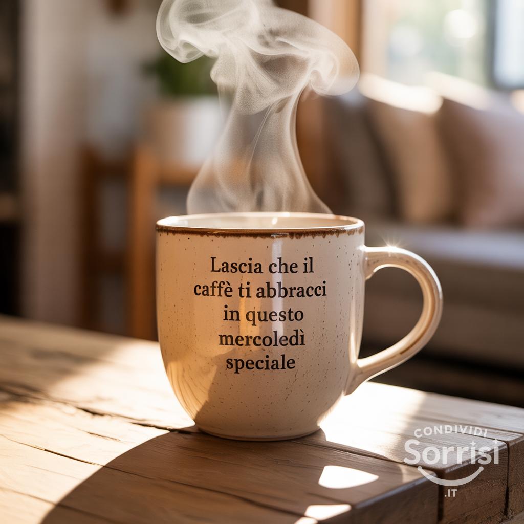 Lascia che il caffè ti abbracci in questo mercoledì speciale