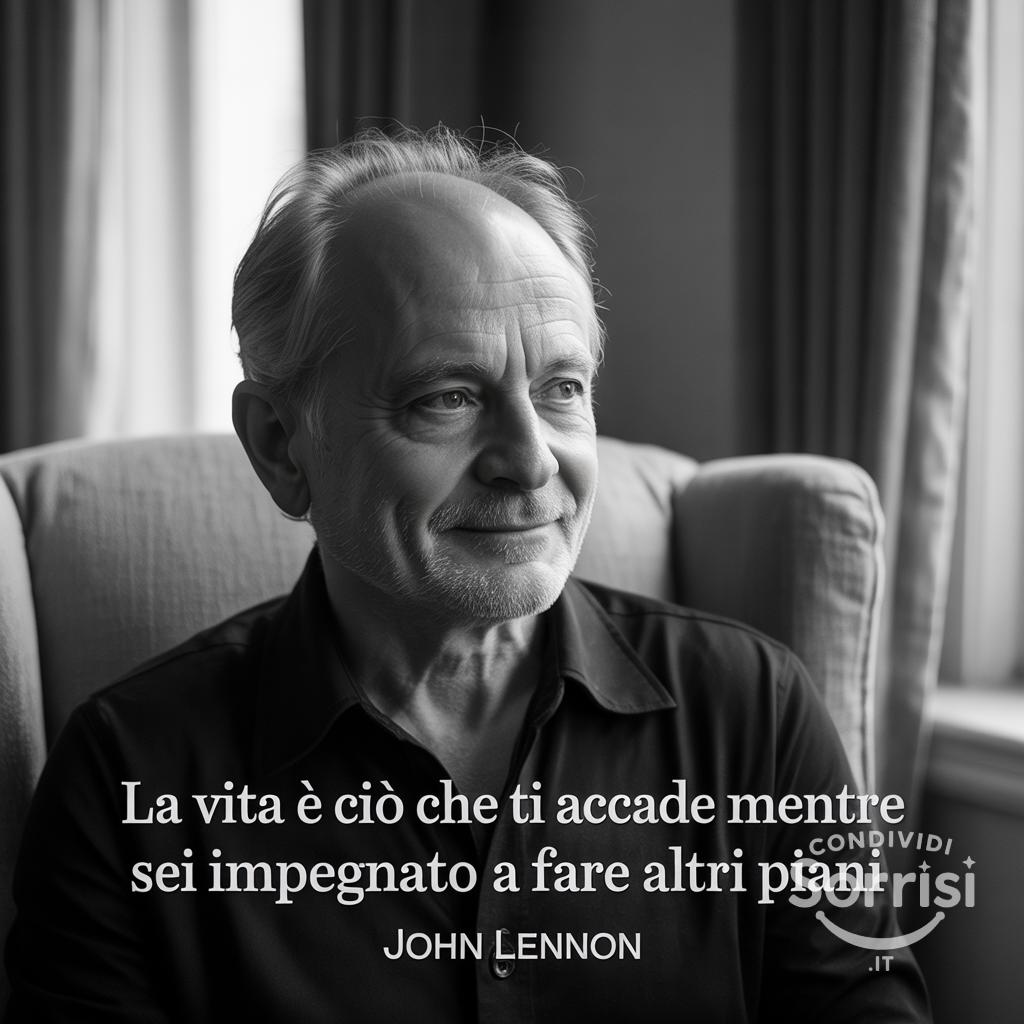 La vita è ciò che ti accade mentre sei impegnato a fare altri piani John Lennon