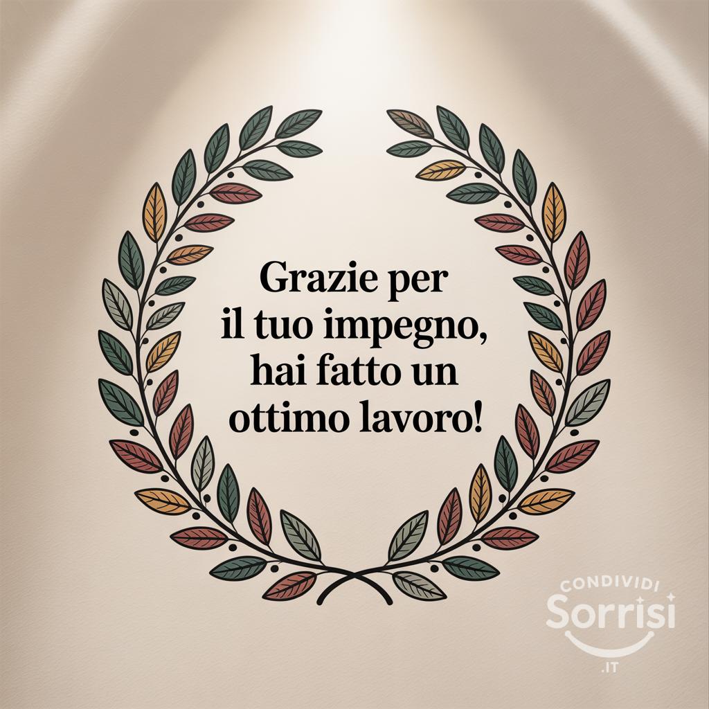 Grazie per il tuo impegno, hai fatto un ottimo lavoro!