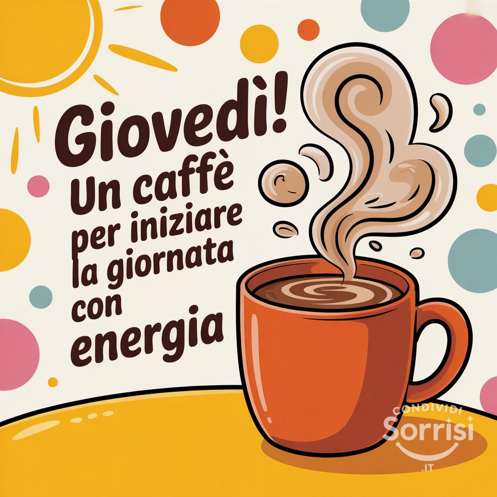 Giovedì! Un caffè per iniziare la giornata con energia