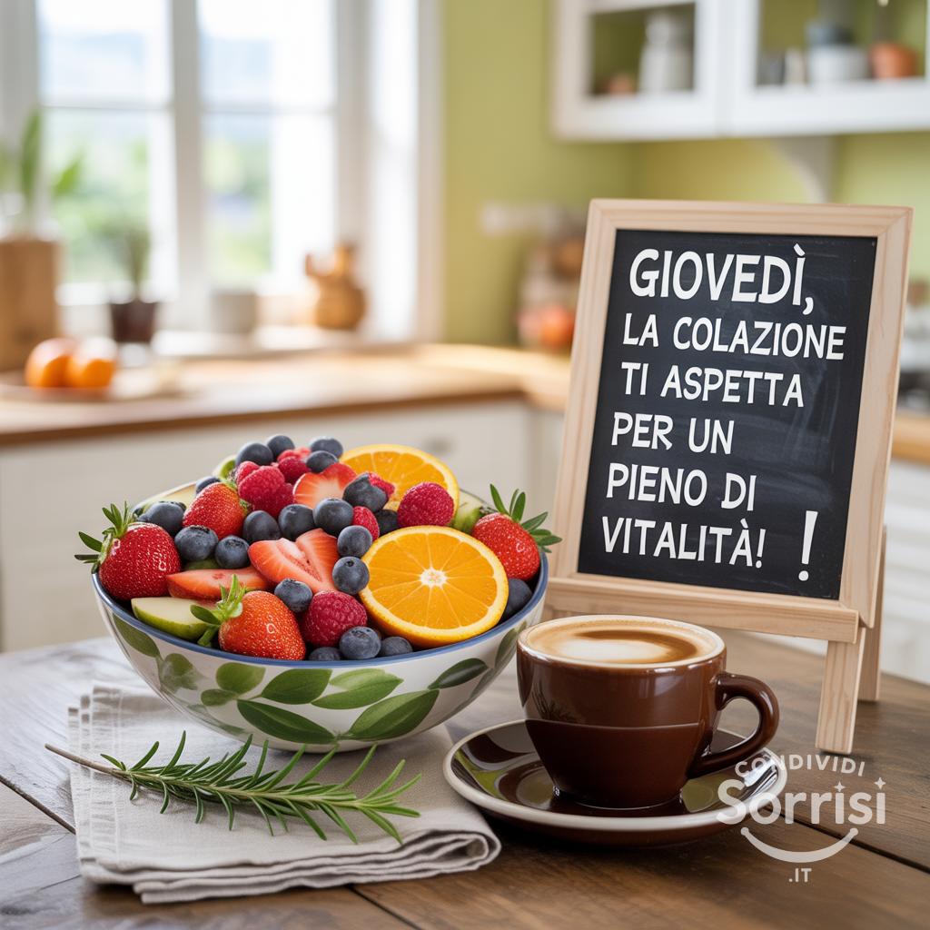 Giovedì, la colazione ti aspetta per un pieno di vitalità!