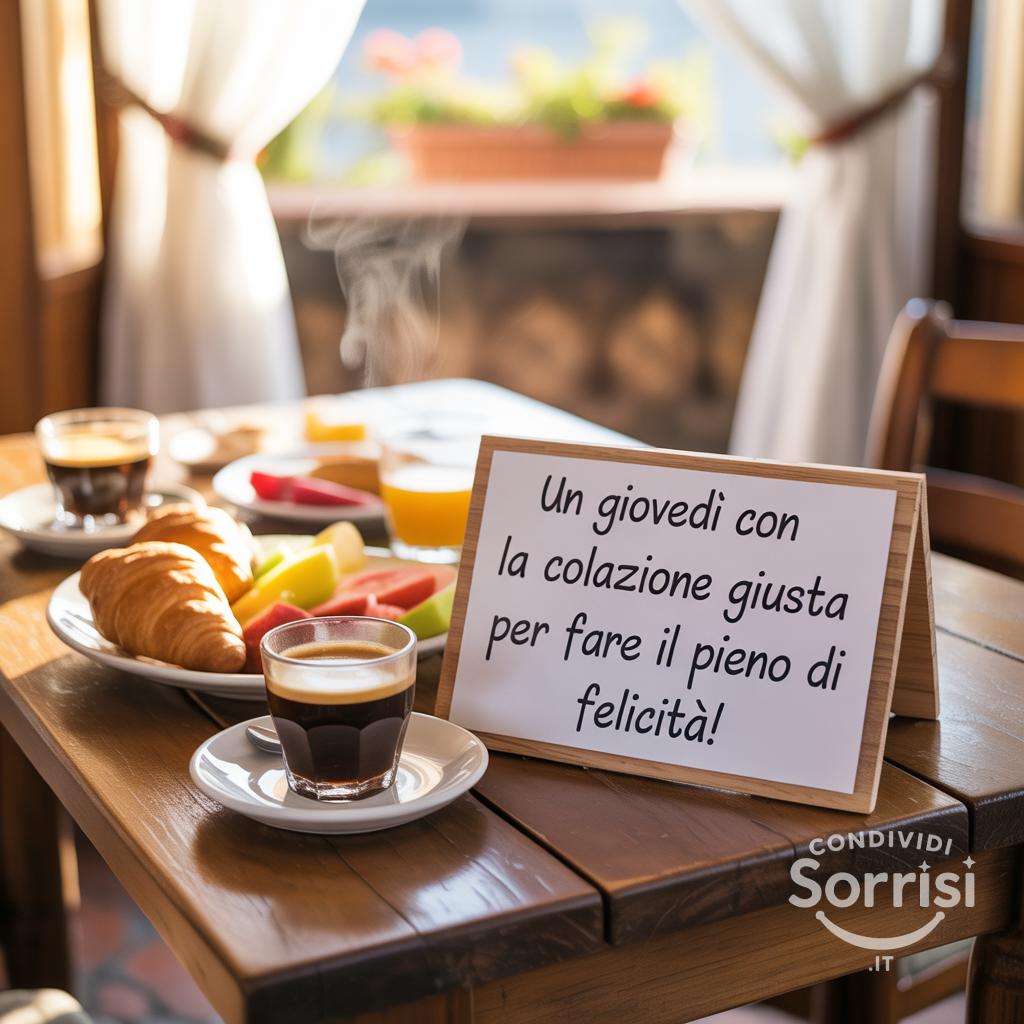 Un giovedì con la colazione giusta per fare il pieno di felicità!