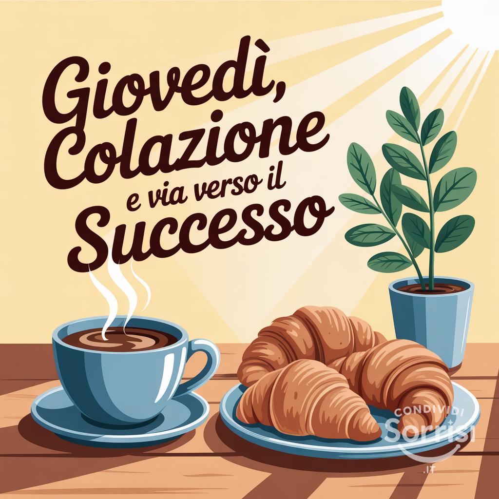 Giovedì, colazione e via verso il successo