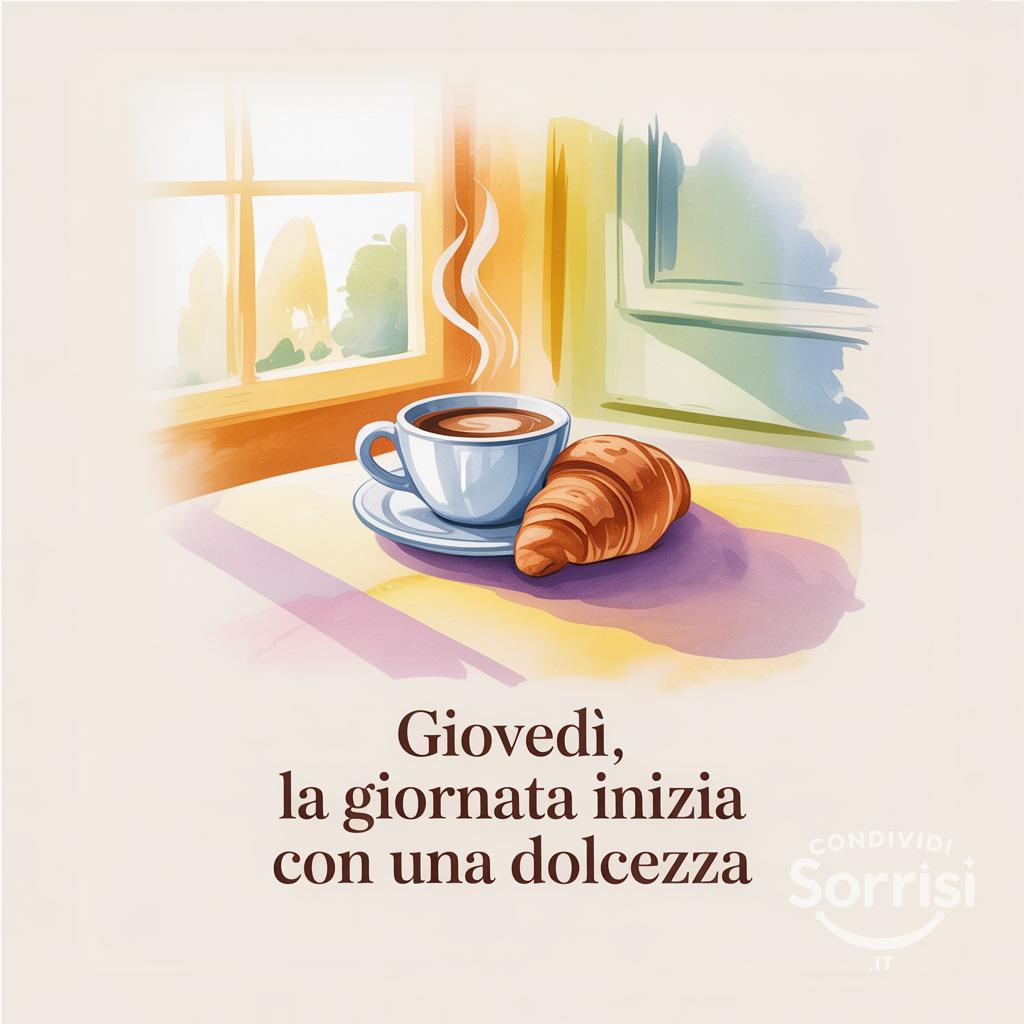 Giovedì, la giornata inizia con una dolcezza