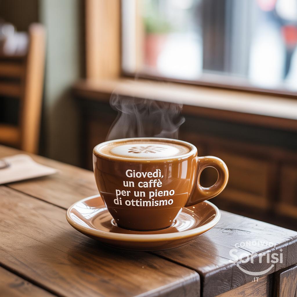 Giovedì, un caffè per un pieno di ottimismo