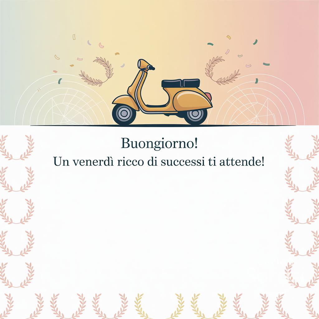 Buongiorno! Un venerdì ricco di successi ti attende!