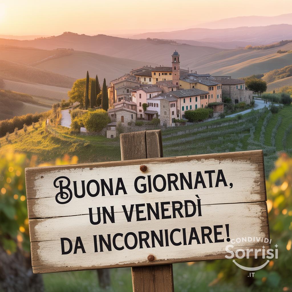 Buona giornata, un venerdì da incorniciare!