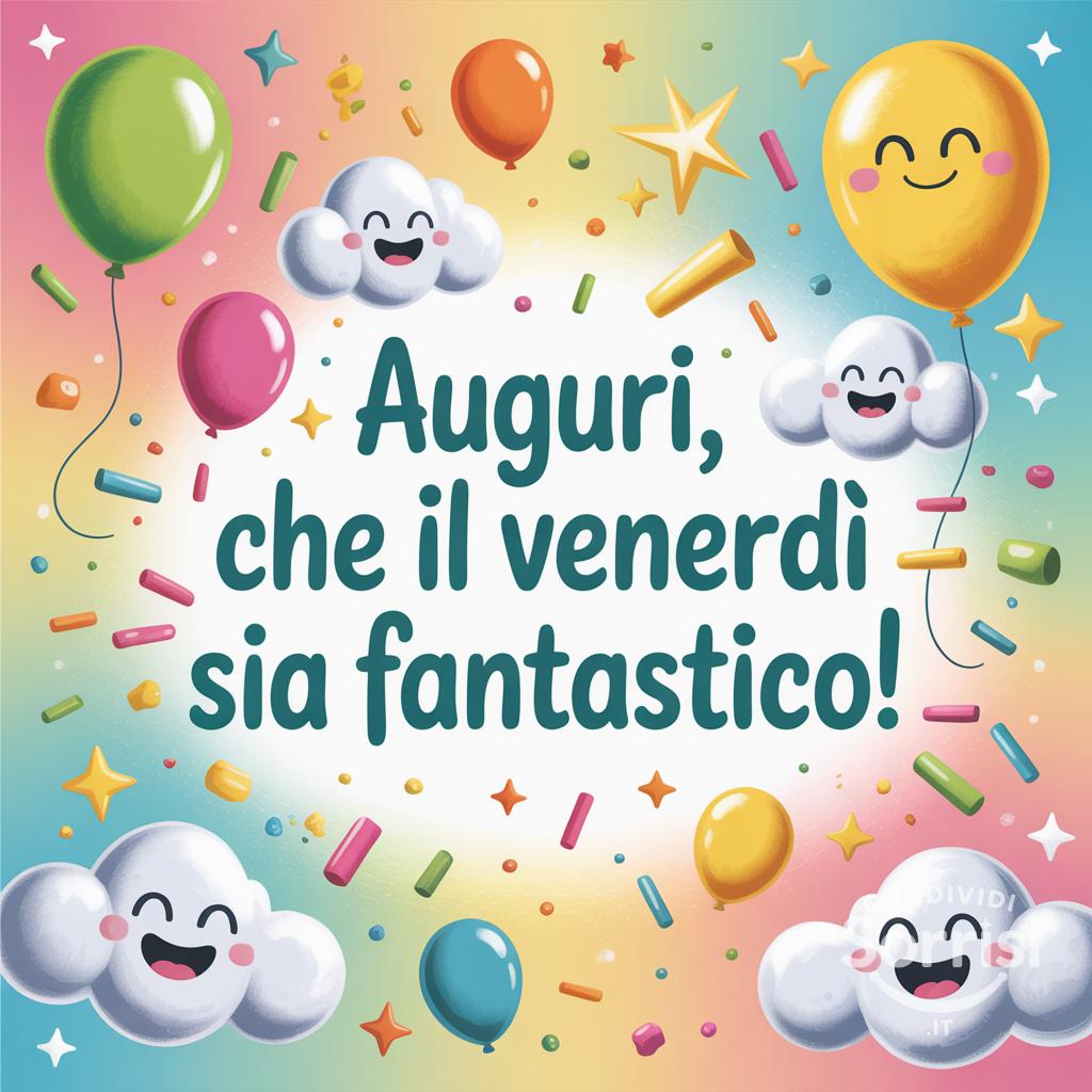 Auguri, che il venerdì sia fantastico!