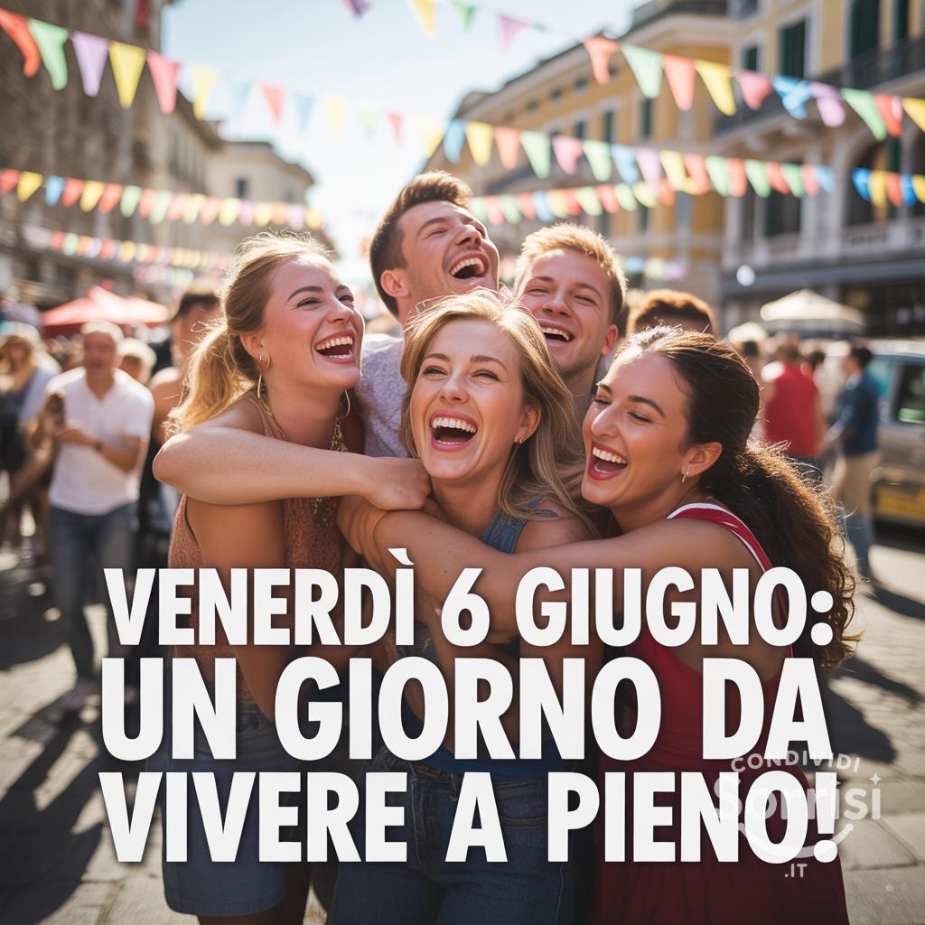 Venerdì 6 giugno: un giorno da vivere a pieno!