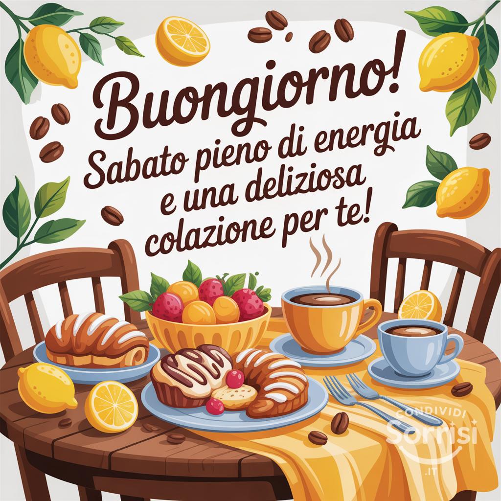 Buongiorno! Sabato pieno di energia e una deliziosa colazione per te!